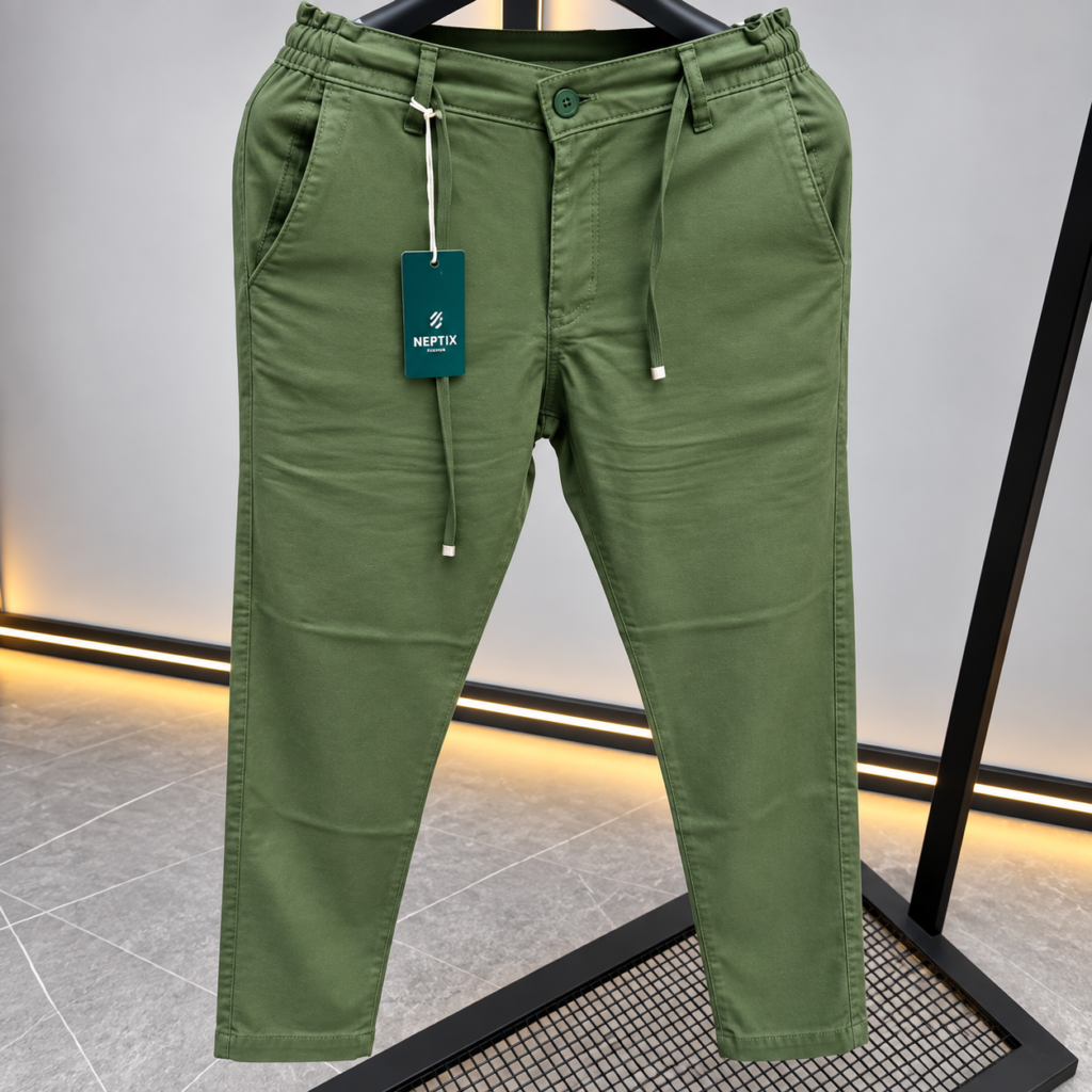 Premium Men's Cotton Pant - Olive