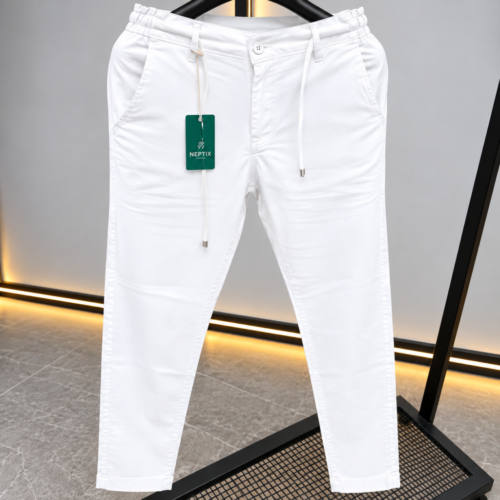 Premium Men's Cotton Pant - White