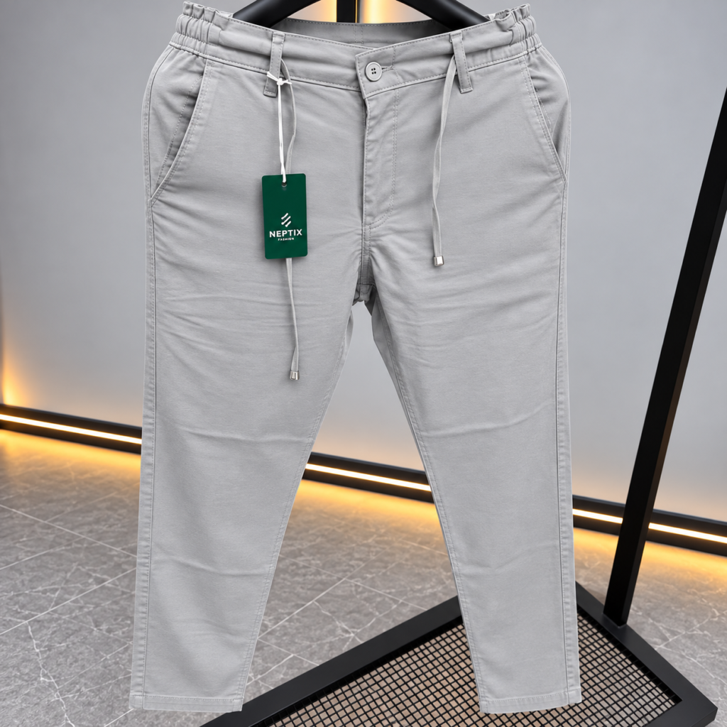 Premium Men's Cotton Pant - Ash