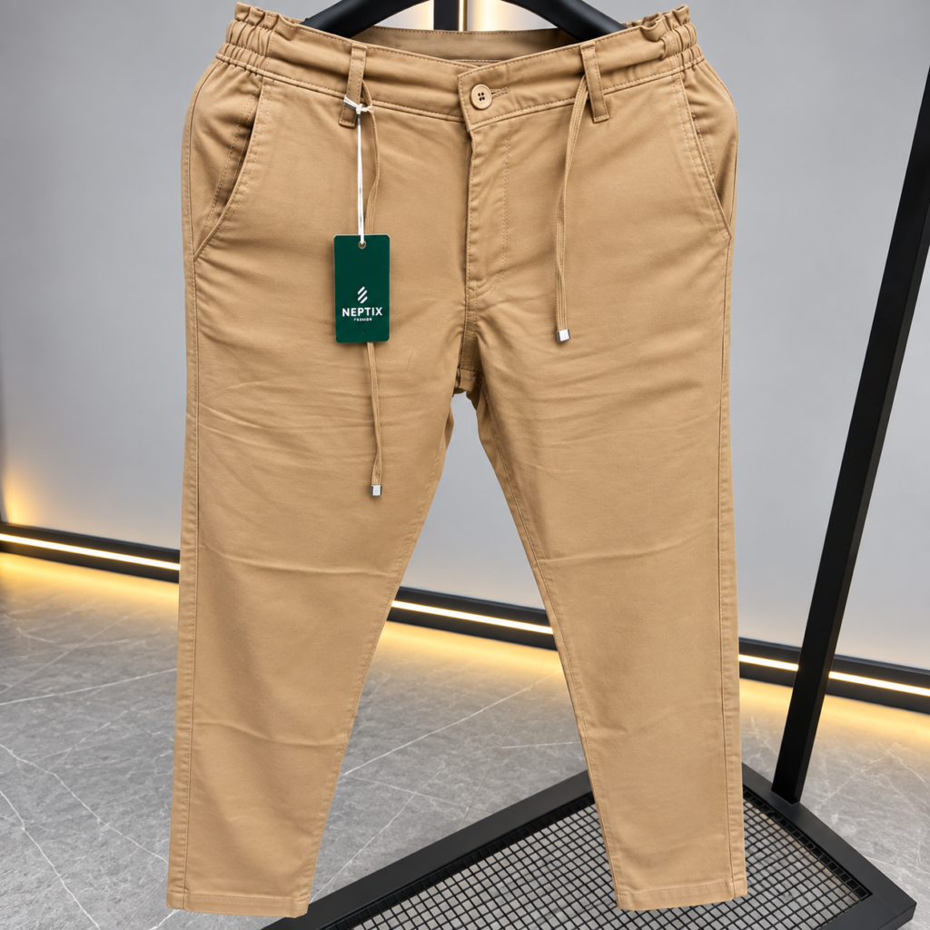 Premium Men's Cotton Pant - Khaki